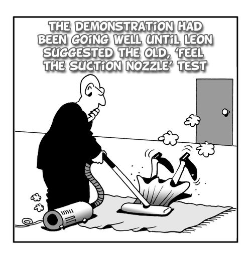 The vaccum salesman.