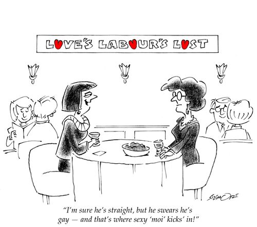 'I'm sure he's straight, but he swears he's gay - and that's where sexy 'moi' kicks' in!'