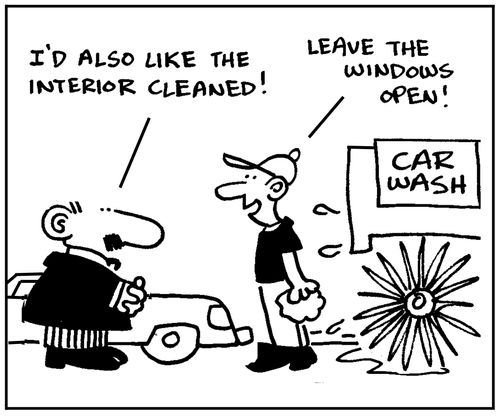 'I'd also like the interior cleaned.' - 'Leave the windows open.'