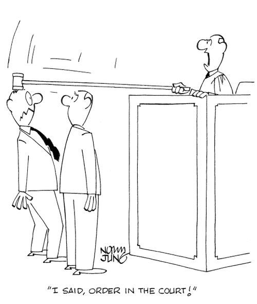 'I said, order in the court!'