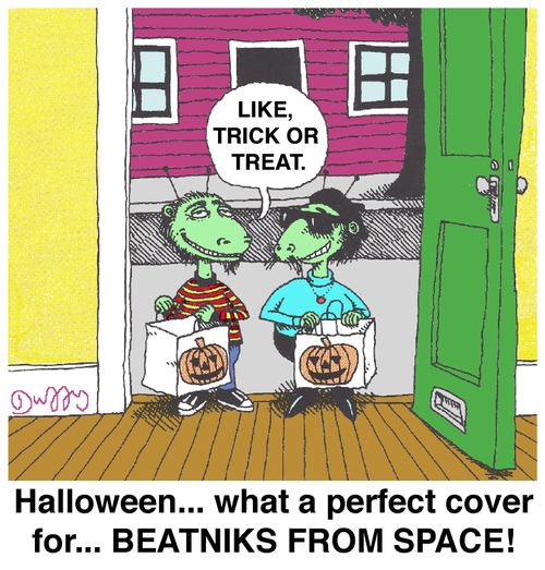 Halloween... what a perfect cover for... Beatnicks from space!