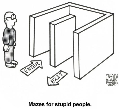 Mazes for stupid people.