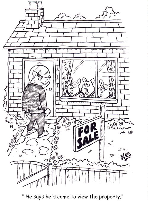 'He says he's come to view the property.'