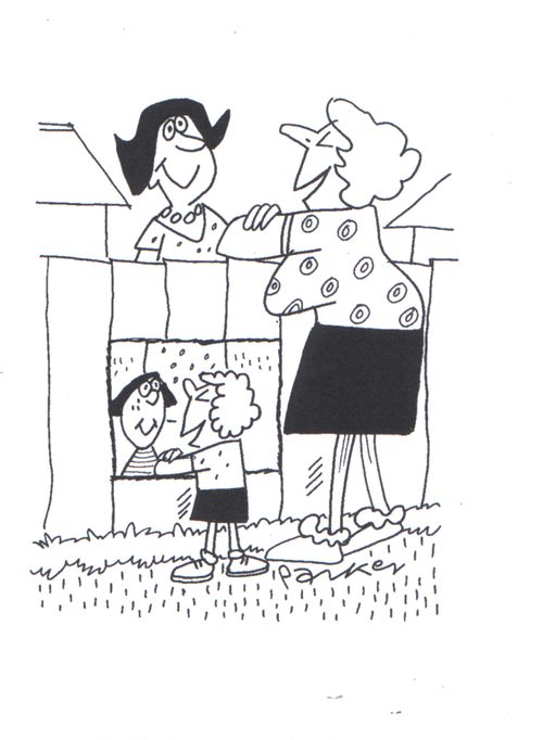 Gossiping neighbours.