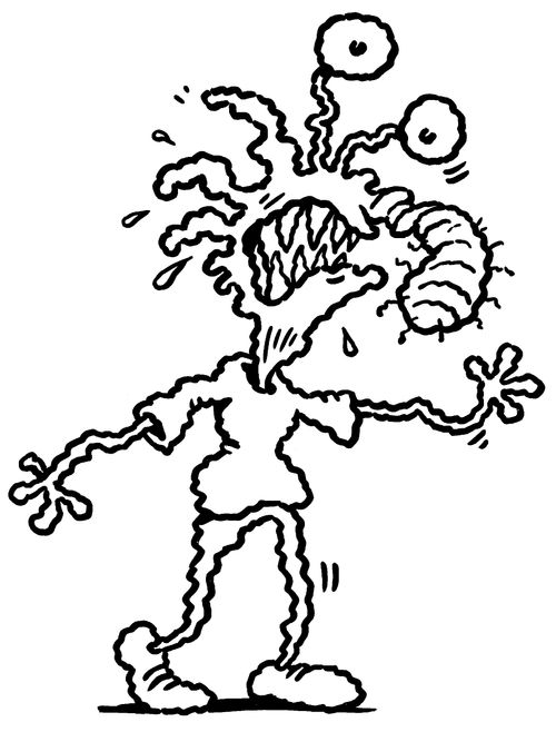 Monster in a T-shirt.