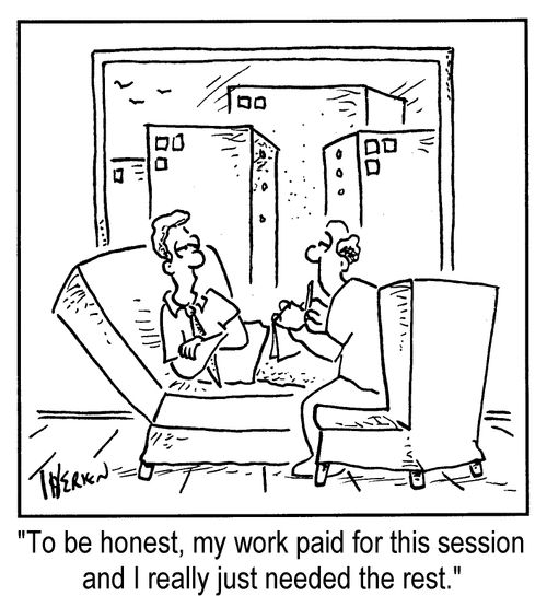 "...my work paid for this session, and I really just needed the rest."