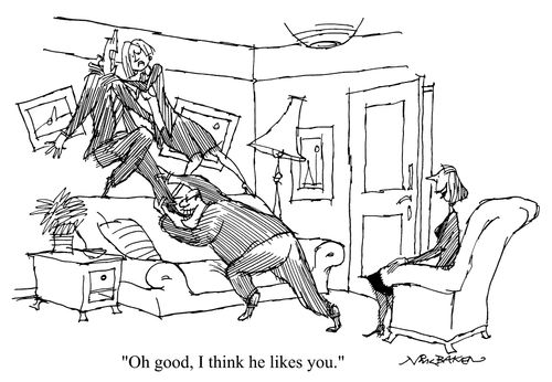 "Oh good, I think he likes you"