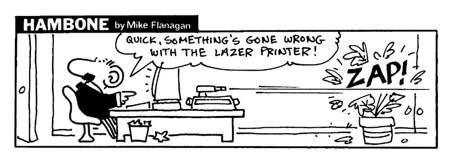 STRIP Hambone: Dangerous laser printers