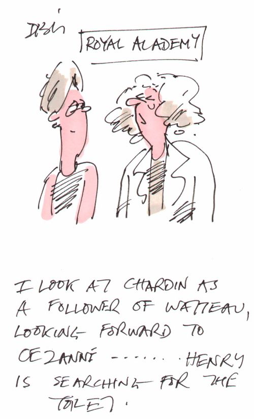 Art follower commenting on her husbands location at the toilets