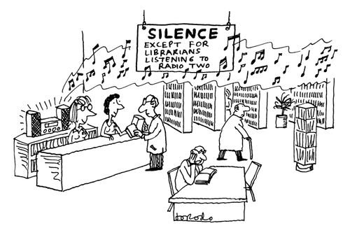 Silence - Except for librarians listening to radio two.