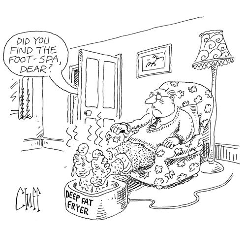 Deep Fat Fryer: 'Did you find the foot-spa, dear?'