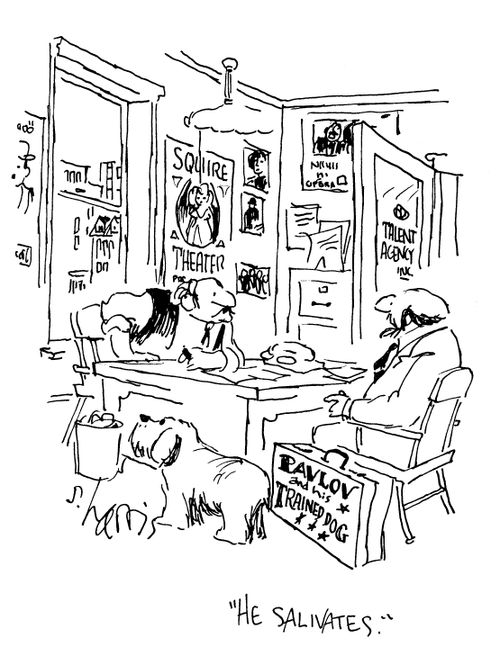 Pavlov and His Trained Dog.