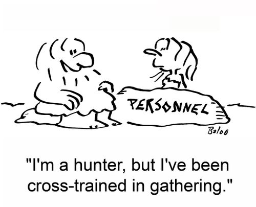 'I'm a hunter, but I've been cross-trained in gatheriing.'