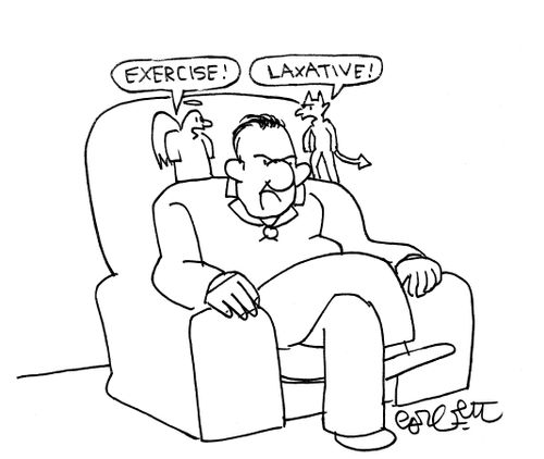 Exercise vs Laxative.