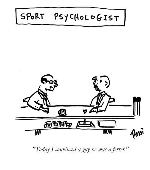 Sport Psychologist: Today I convinced a guy he was a ferret.