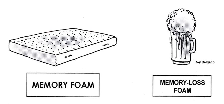 Memory loss foam