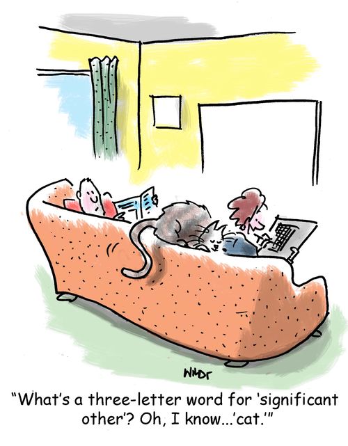 What's a three-letter word for significant other? Oh, I know...cat.