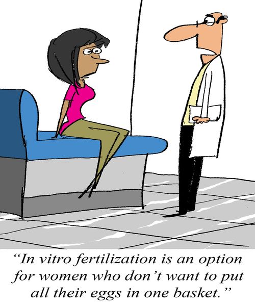 'In vitro fertilization is an option for women who don't want to put all their eggs in one basket.'