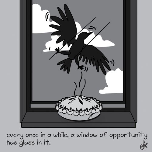 'Every once in a while, a window of opportunity has glass in it'