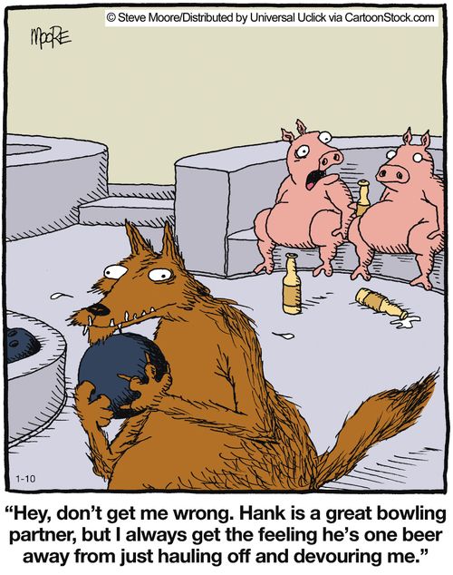 'Hey, don't get me wrong. Hank is a great bowling partner...'