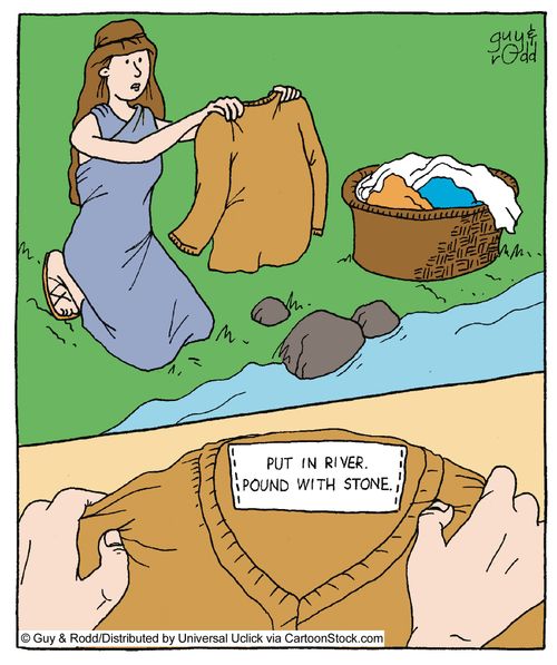Ancient washing instructions,