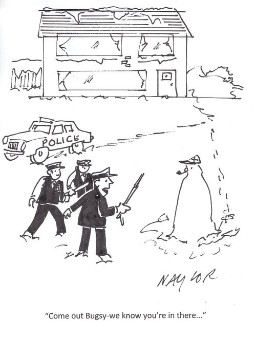 'Come our Bugsy - we know you're in there. . .'