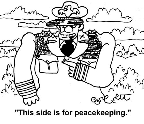 'This side is for peacekeeping.'