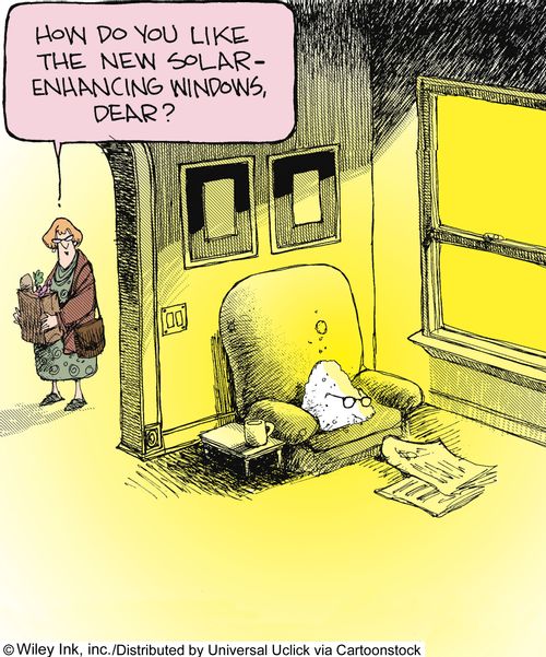 'How do you like the new solar-enhancing windows dear?'