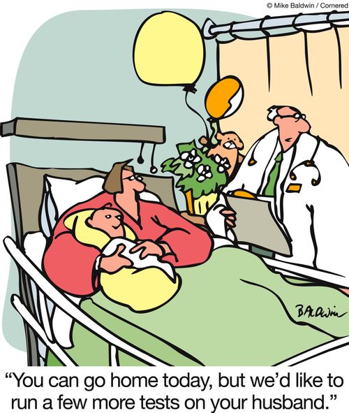 'You can go home today, but we'd like to run a few more tests on your husband.'