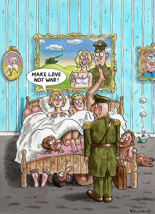 Make love not war.