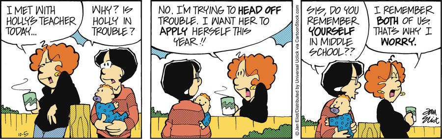 'I met with Holly's teacher today...I'm trying to head off trouble. I want her to apply herself this year!!'