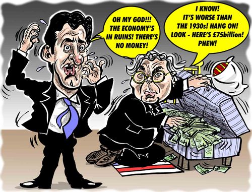 'Oh my God!! The economy's in ruins! There's no money!'