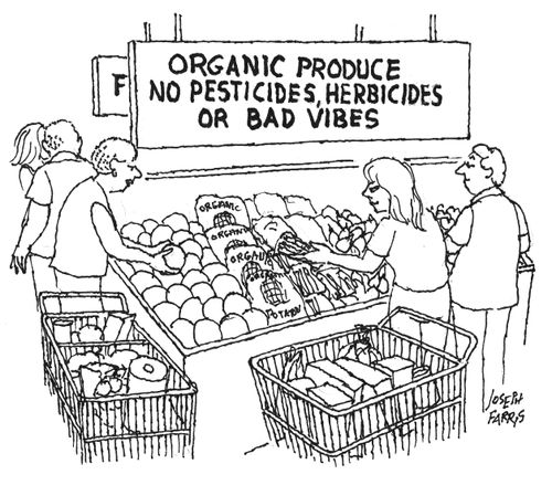 Organic Produce: No Pesticides, Herbicides or Bad Vibes.