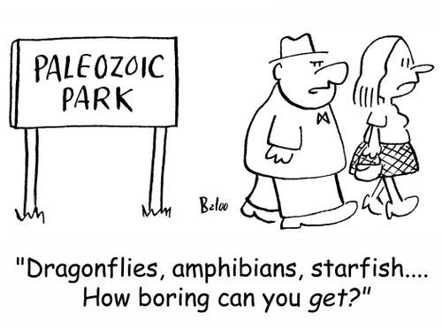 'Dragonflies, amphibians, starfish.... How boring can you get?'