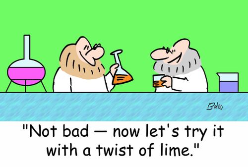 'Not bad -- now let's try it with a twist of lime.'