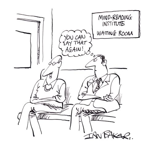 Mind reading institute - 'You can say that again!'