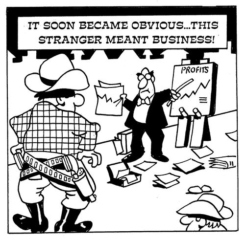 'It soon became obvious, this stranger meant business!'