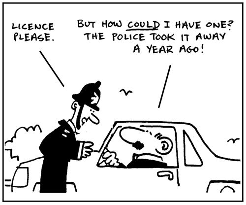 'Licence please. But how could I have one? The police took it away a year ago.'