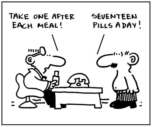'Take one after each meal.'