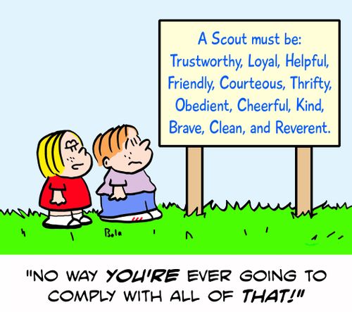 'No way you're ever going to comply with all of THAT!'