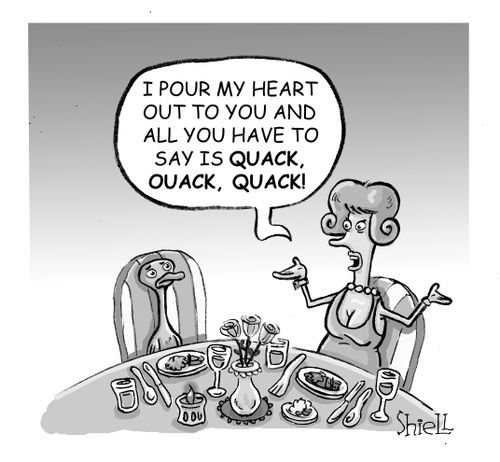 '... all you have to say is QUACK, QUACK, QUACK!'