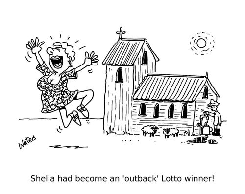 Shelia had become an 'outback' Lotto winner!