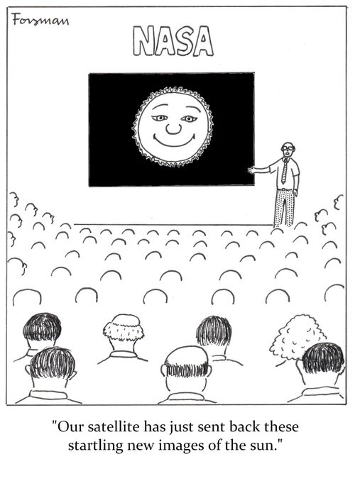 'Our satellite has just sent back these startling new images of the sun.'