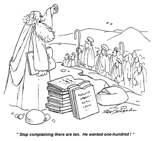 'Stop complaining there are ten. He wanted one-hundred!'