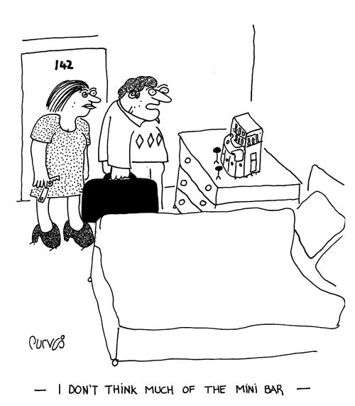 "I don't think much of the mini bar."