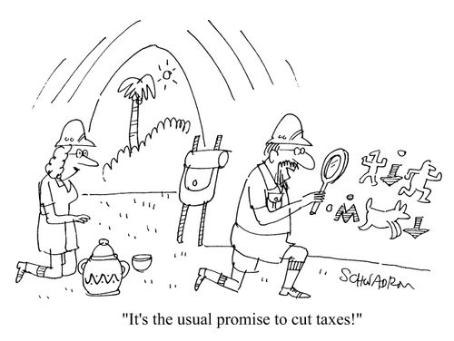 "It's the usual promise to cut taxes"