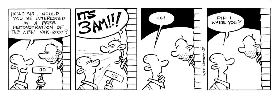 3:00am door-to-door salesman