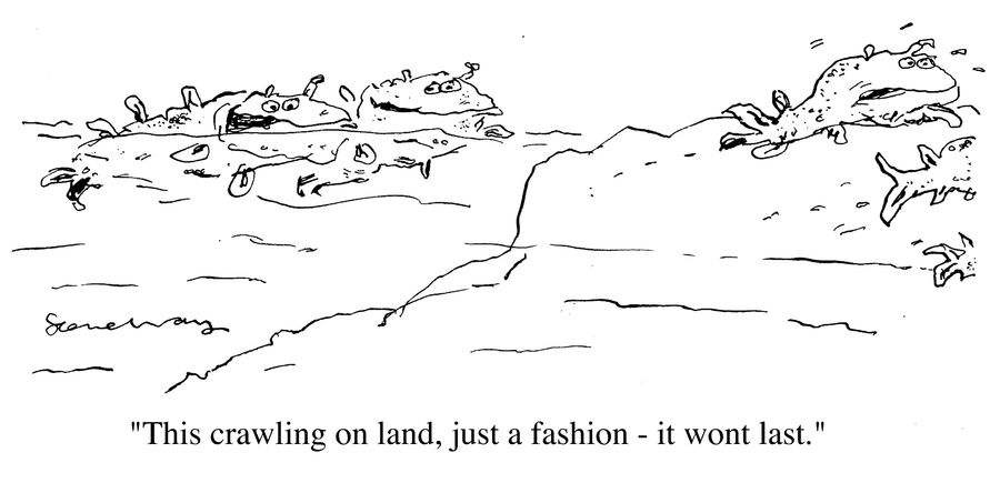 "This crawling on land, just fashion, it won't last"