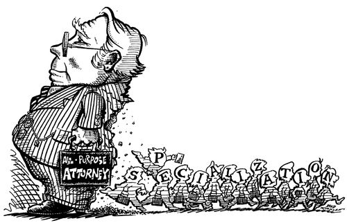 All-Purpose attorney has all his specialisation running away from him