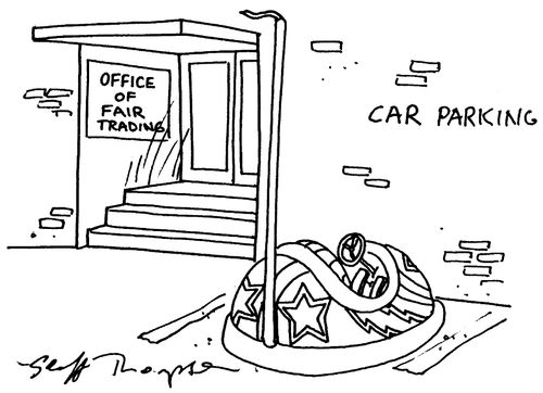Dodgem parked on Office of Fair Trading Car Park